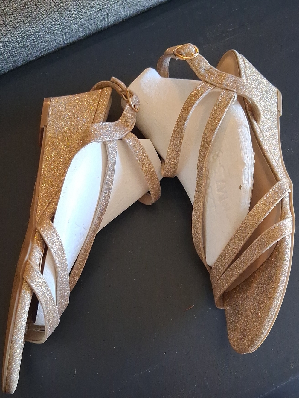 Dream Pairs Glitter Strappy Sandals — Gold - Picture 10 of 13